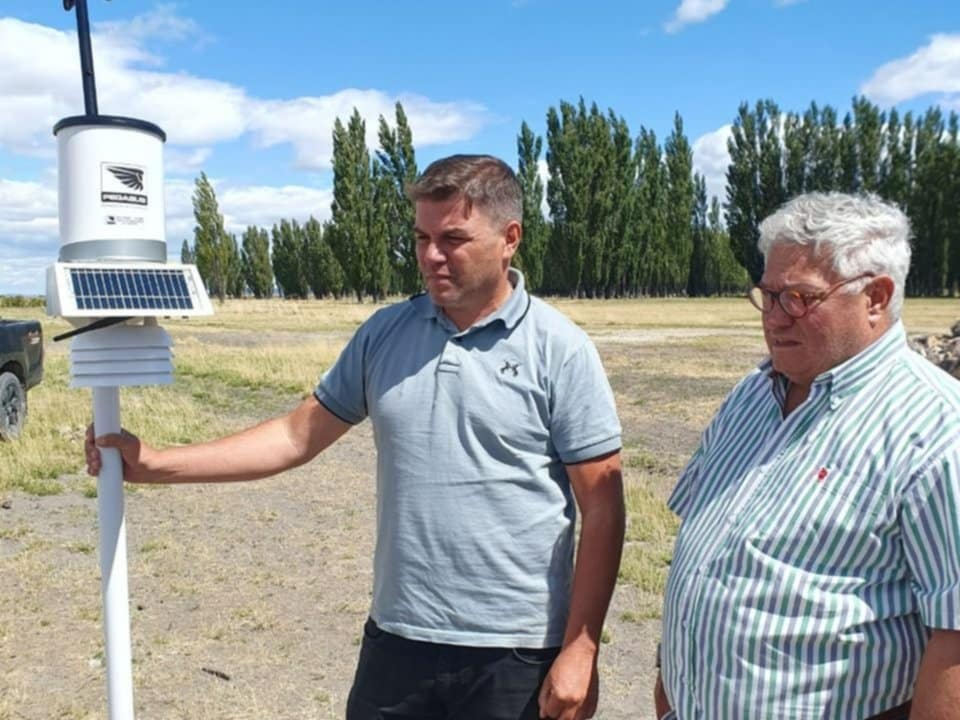 Estación meteorológica Pegasus instalada en Chubut para prevención de heladas